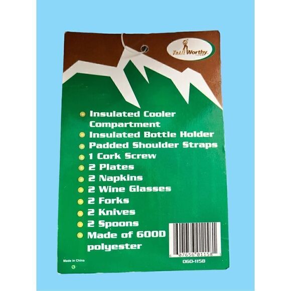 Trail Worthy Picnic Backpack for 2 / NWT - Picture 6 of 16